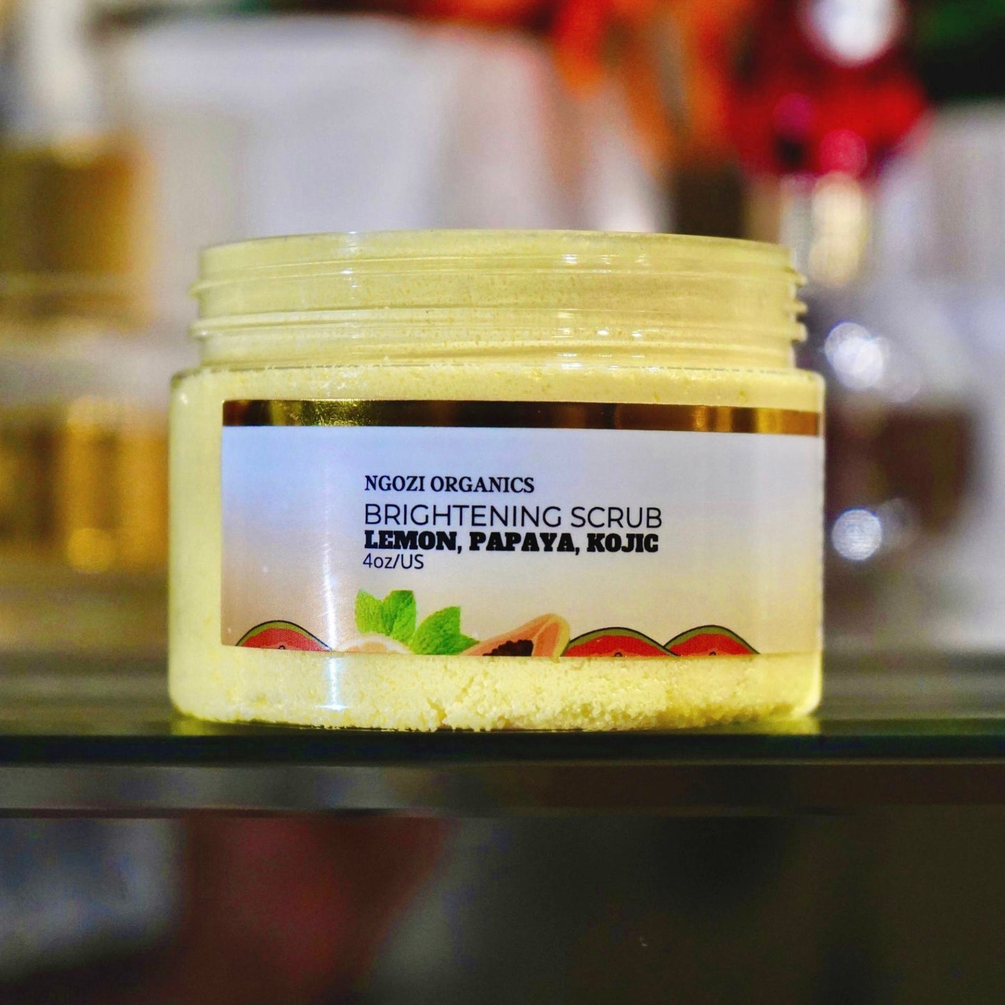 Lemon, Papaya and Kojic Acid Foaming Sugar Scrub